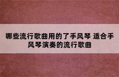 哪些流行歌曲用的了手风琴 适合手风琴演奏的流行歌曲